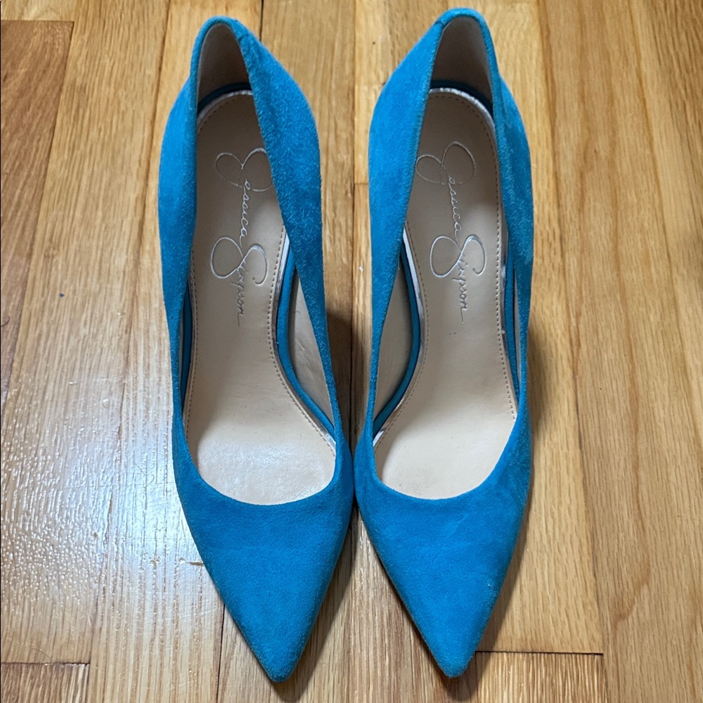 Jessica Simpson Teal Suede pumps